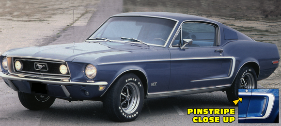 1968 Mustang GT C-Stripe Decal Kit