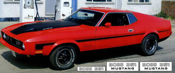 1971 Boss 351 Mustang Stripe and Decal Kit
