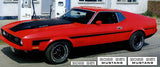 1971 Boss 351 Mustang Complete Stripe and Decal Kit - Optional Hood Stencil - Choose - Graphic Express Automotive Graphics