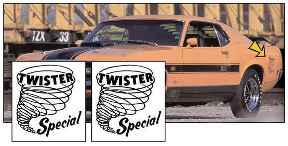 1970 Mustang Mach 1 - Twister Special Quarter Decal Set
