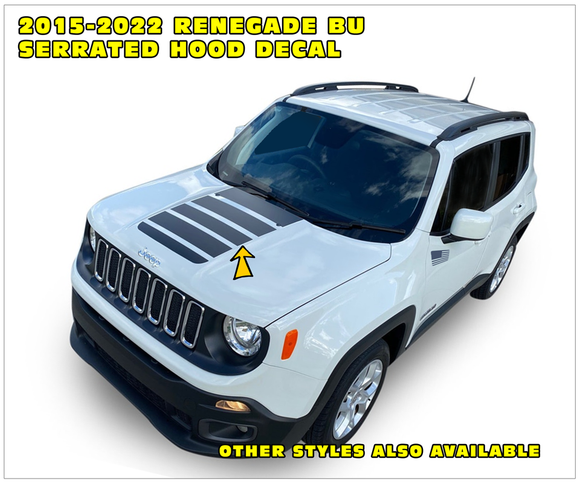 2015-22 Jeep Renegade BU Hood Serrated Decal