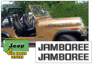 1982 Jeep CJ-7 Hood Decal Lettering Kit - JAMBOREE Name