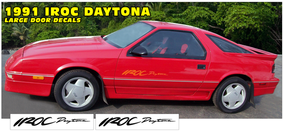 1992 Dodge IROC Daytona Shelby Door Decal Set - LARGE