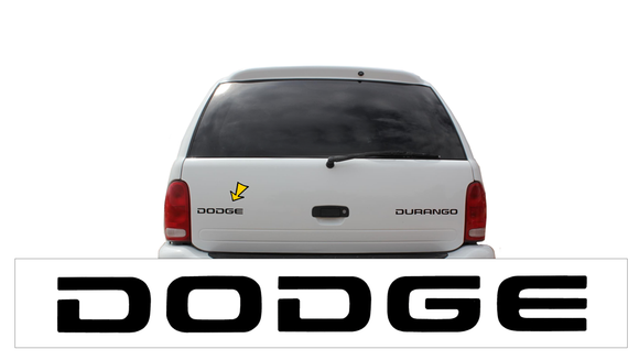 2001-03 Dodge DURANGO - Door / Lift Gate DODGE Name Decal - 1