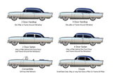 1955 Classic Chevy Upper Paint Divider Insert Decal Kit - SEDAN - Graphic Express Automotive Graphics