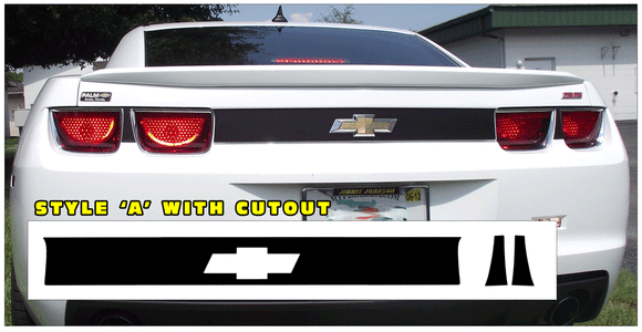 2010-13 Camaro Rear Trunk Accent Stripe Decal Kit - BOWTIE - CUT OUT