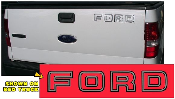 1992-95 Ford F150 Tailgate Decal - FLAT PANEL - Two Color