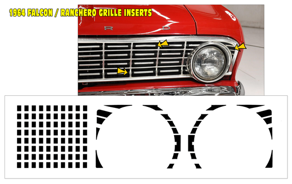 1964 Ford Falcon / Ranchero Sprint Front Grille Decal Kit