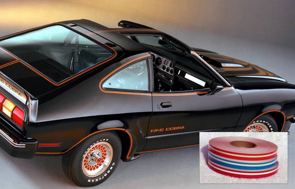 1978 King Cobra Body Pinstripe - Dual Line Stripe Does Complete Car