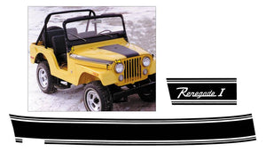 1970 Jeep CJ - Renegade 1 - Hood Stripe Decal Kit