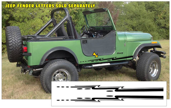 Jeep Flare Side Stripe Decal Kit