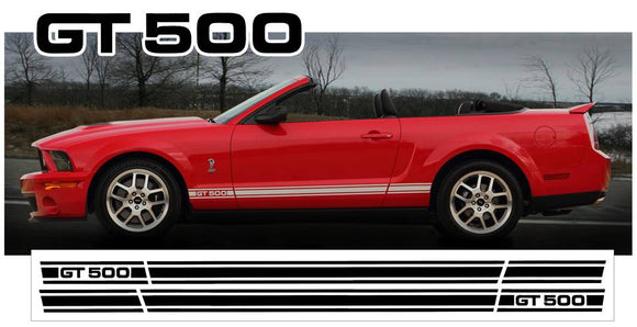 2005-09 Mustang Shelby GT500 Rocker Side Stripe Decal Kit - GT 500 (Factory)