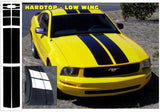 2005-09 Mustang Lemans 12 Piece Factory Installed Racing Stripe Decal Kit - Low Wing - Hardtop