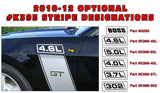 2010-12 Mustang Boss Style Side L-Stripe Decal Kit - Fender Badge - Graphic Express Automotive Graphics
