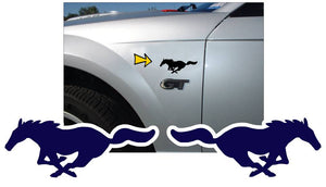 Mustang Solid Pony Decal Set - 2" x 4.5"