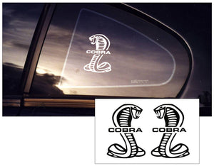 Cobra Snake Decal Set - Cobra Name Cut In - 4" Tall