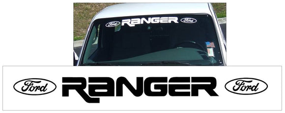 Ford Ranger with Ovals Windshield Decal - 3