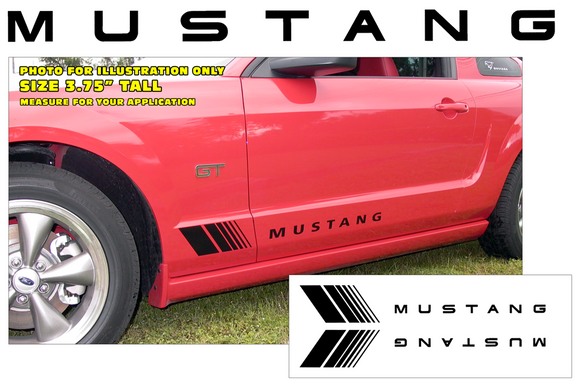 Mustang Small Fader Decal Kit - Mustang Name