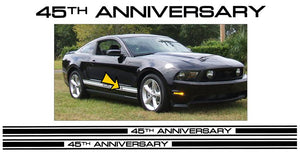 2009 Mustang Lower Rocker Side Stripes Decal - 45TH Anniversary Name