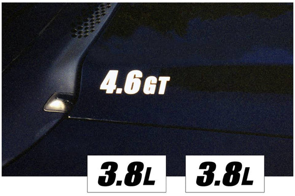 1994-98 Mustang Hood Cowl Decal Set - 3.8L Name