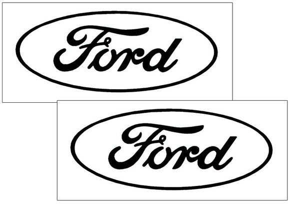 Ford Oval Logo Decal Set - Open Style - 6