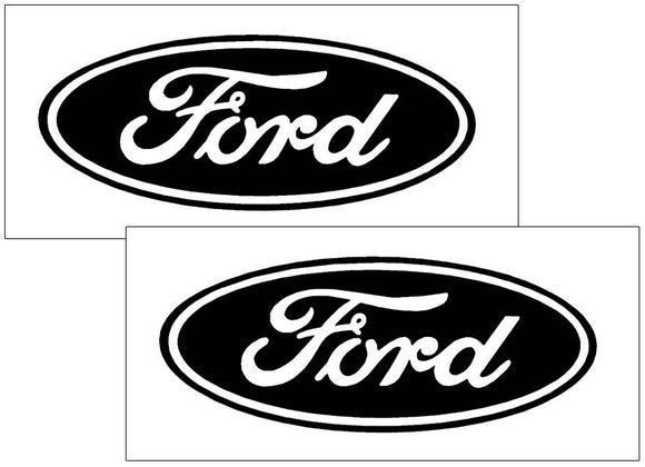 Ford Oval Logo Decal Set - Solid Style - 4