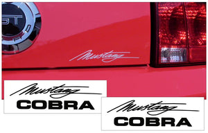 Mustang Cobra Script Decal Set - 2.25" x 8"