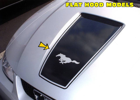 1999-03 Mustang Square Nose Hood Decal with Pinstripe & Pony Cutout