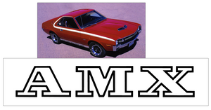 AMX Name Decal  - 1 3/4" x 10" Long