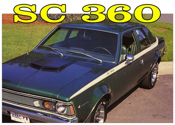 1971 AMC American Motors Hornet SC 360 Stripe Decal Kit