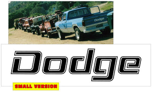 1976-86 Dodge Tailgate Decal - Dodge Name - Small - 1" x 5.5"