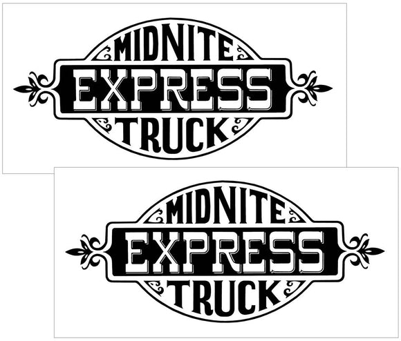 1978-79 Dodge Midnite Express Truck Door Crest Lettering Decal Set