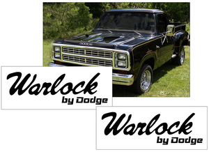 1977-79 Dodge Warlock by Dodge Fender Decal Set - 2.25" x 7"