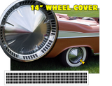 1959 Plymouth 14" Wheel Cover - Hub Cap Decal Inserts