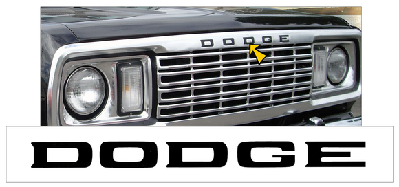 1977-78 Dodge Truck Grille Insert Letter Decal - DODGE