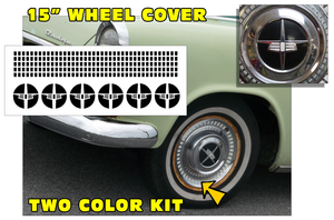 1956 Dodge Royal 15" Wheel Cover - Hub Cap Decal Insert Kit