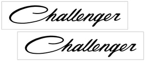 Challenger Script Name Decal Set - Small - 1.9" x 10"