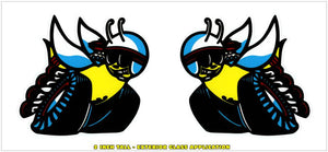 1970 Dodge Scat Pack Window Bee Decal Set - 2" Tall - Outside Application