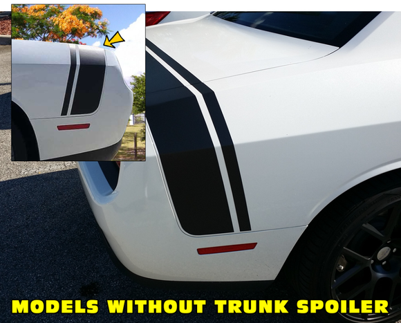 2015-18 Dodge Challenger Scat Pack Bumble Bee Stripe Decal Kit - No Spoiler