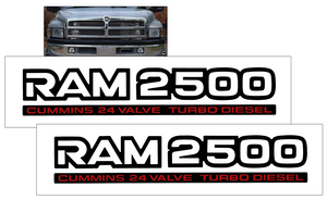 1999-05 Dodge - RAM 2500 Cummins 24 Valve Turbo Diesel - Door  Decal Set - 2 5/8" x 14.5"