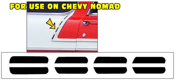 1956 Classic Chevy Nomad Upper Paint Divider Insert Decal Kit - NOMAD