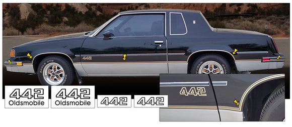 1987 Oldsmobile 442 Reproduction Stripe Decal Kit