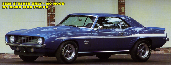 1969 Camaro - Side Stripe Decal Kit - No Name - HUMP
