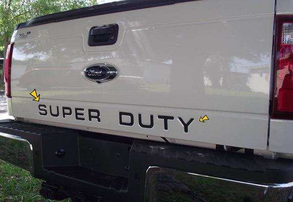 2008-16 Ford SUPER DUTY Embossed Tailgate Decal Letters