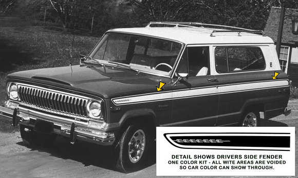 1962-68 Jeep - J10 J-Truck Side Stripe Kit - One Color