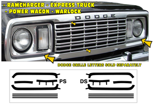 1977-78 Dodge Truck Grille Headlight Insert Decals