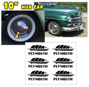 1946-48 Plymouth 10" Hub Cap Name Inserts - PLYMOUTH SAIL