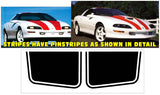 1993-97 Camaro SS Stripe Decal Kit - Hood & Nose Stripe Kit - Four Pieces - Graphic Express Automotive Graphics