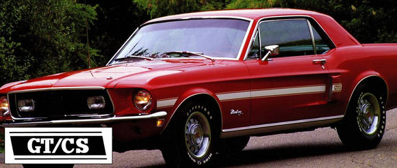 1968 Mustang GT/CS - California Special Stripe Decal Kit