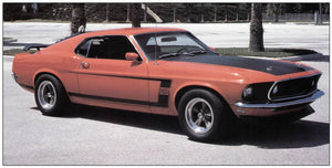 1969 Mustang Boss 302 Side and Trunk Stripe Decal Kit